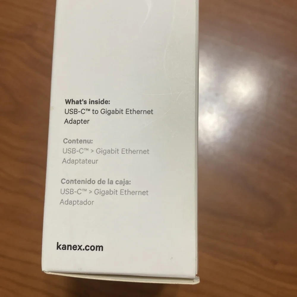 USB-C to Gigabit Ethernet Adapter BY KANEX; ;8.25” 21 CM